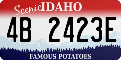 ID license plate 4B2423E