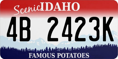 ID license plate 4B2423K