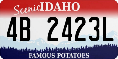 ID license plate 4B2423L