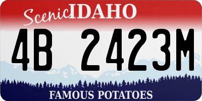 ID license plate 4B2423M