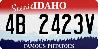 ID license plate 4B2423V