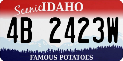 ID license plate 4B2423W