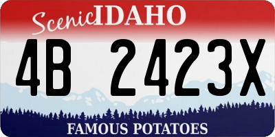 ID license plate 4B2423X