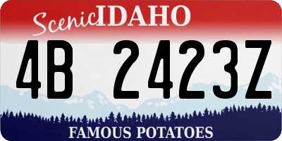 ID license plate 4B2423Z