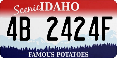 ID license plate 4B2424F