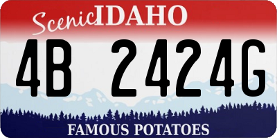 ID license plate 4B2424G