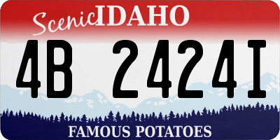 ID license plate 4B2424I