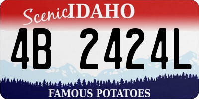 ID license plate 4B2424L