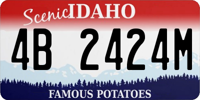 ID license plate 4B2424M