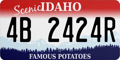ID license plate 4B2424R