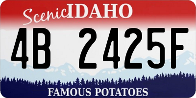 ID license plate 4B2425F