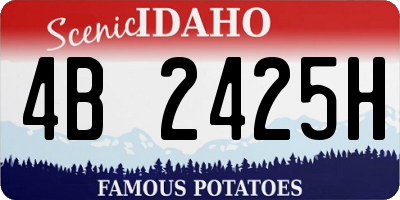 ID license plate 4B2425H