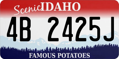 ID license plate 4B2425J