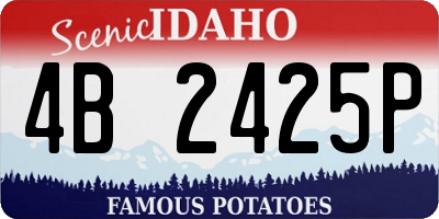 ID license plate 4B2425P
