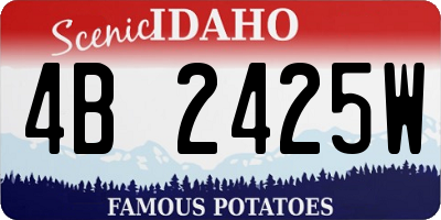 ID license plate 4B2425W