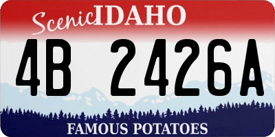 ID license plate 4B2426A
