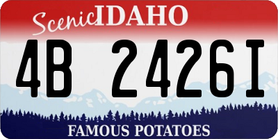 ID license plate 4B2426I