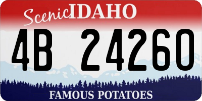 ID license plate 4B2426O