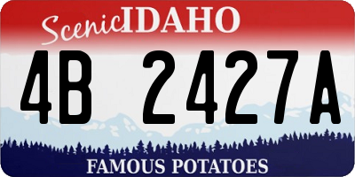 ID license plate 4B2427A