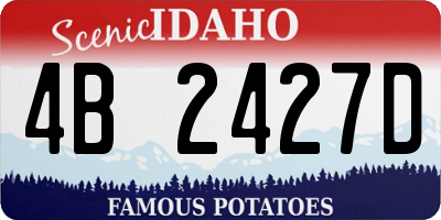 ID license plate 4B2427D