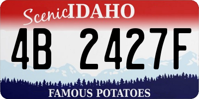 ID license plate 4B2427F