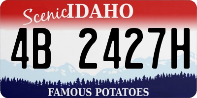 ID license plate 4B2427H