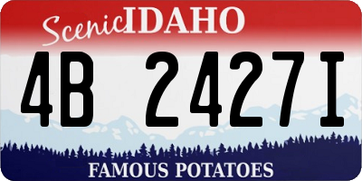 ID license plate 4B2427I