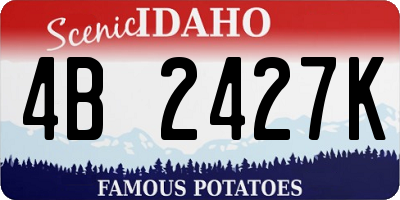 ID license plate 4B2427K