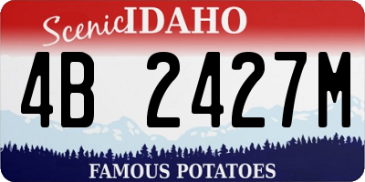 ID license plate 4B2427M