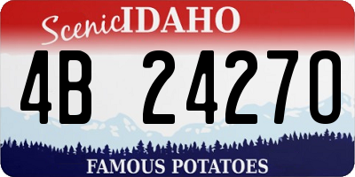 ID license plate 4B2427O