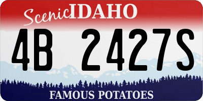 ID license plate 4B2427S