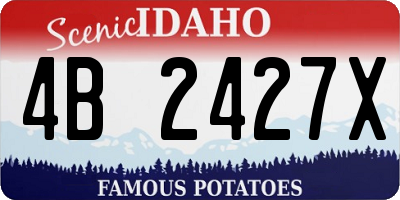 ID license plate 4B2427X