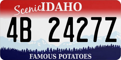 ID license plate 4B2427Z