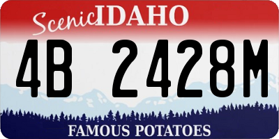 ID license plate 4B2428M