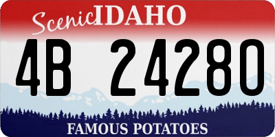 ID license plate 4B2428O