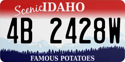 ID license plate 4B2428W
