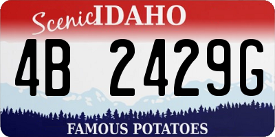 ID license plate 4B2429G