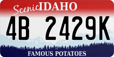 ID license plate 4B2429K