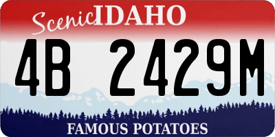 ID license plate 4B2429M