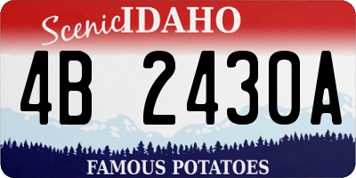 ID license plate 4B2430A