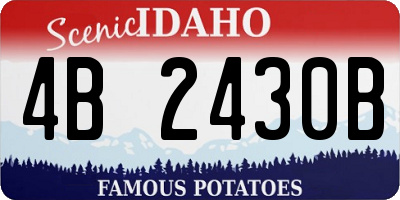 ID license plate 4B2430B