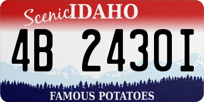 ID license plate 4B2430I
