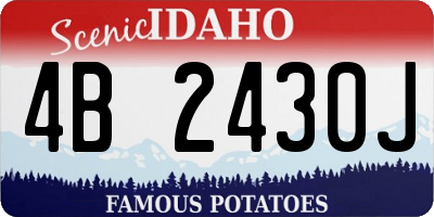 ID license plate 4B2430J