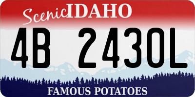 ID license plate 4B2430L
