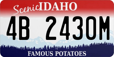ID license plate 4B2430M