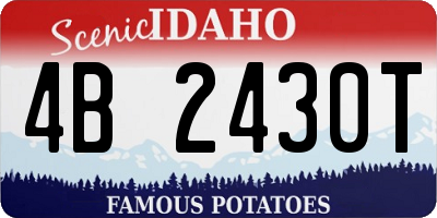 ID license plate 4B2430T