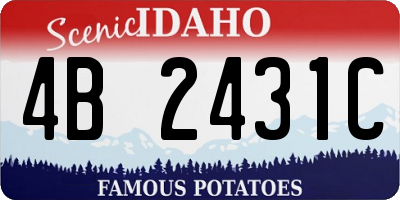 ID license plate 4B2431C
