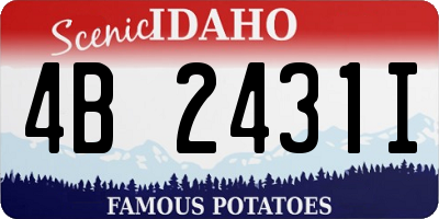 ID license plate 4B2431I