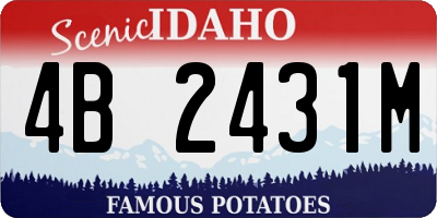ID license plate 4B2431M