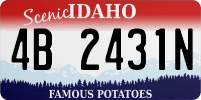 ID license plate 4B2431N